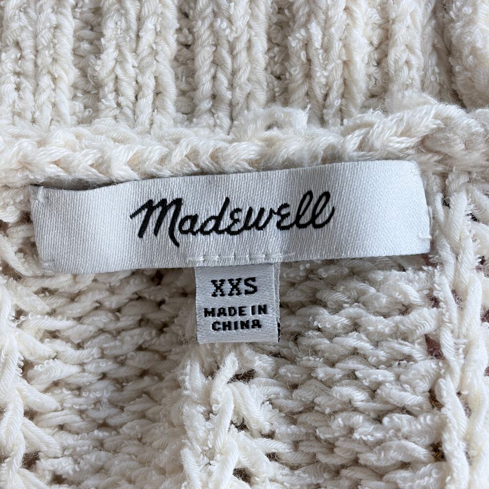 Madewell Women’s Striped Diaz Open Cardigan Sweater Ivory Rainbow Striped XXS - Picture 5 of 6